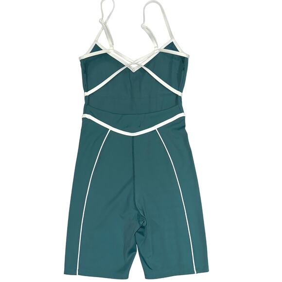 Yllw The Label Breathe Green Short Onesie Romper Size Medium - Picture 10 of 16